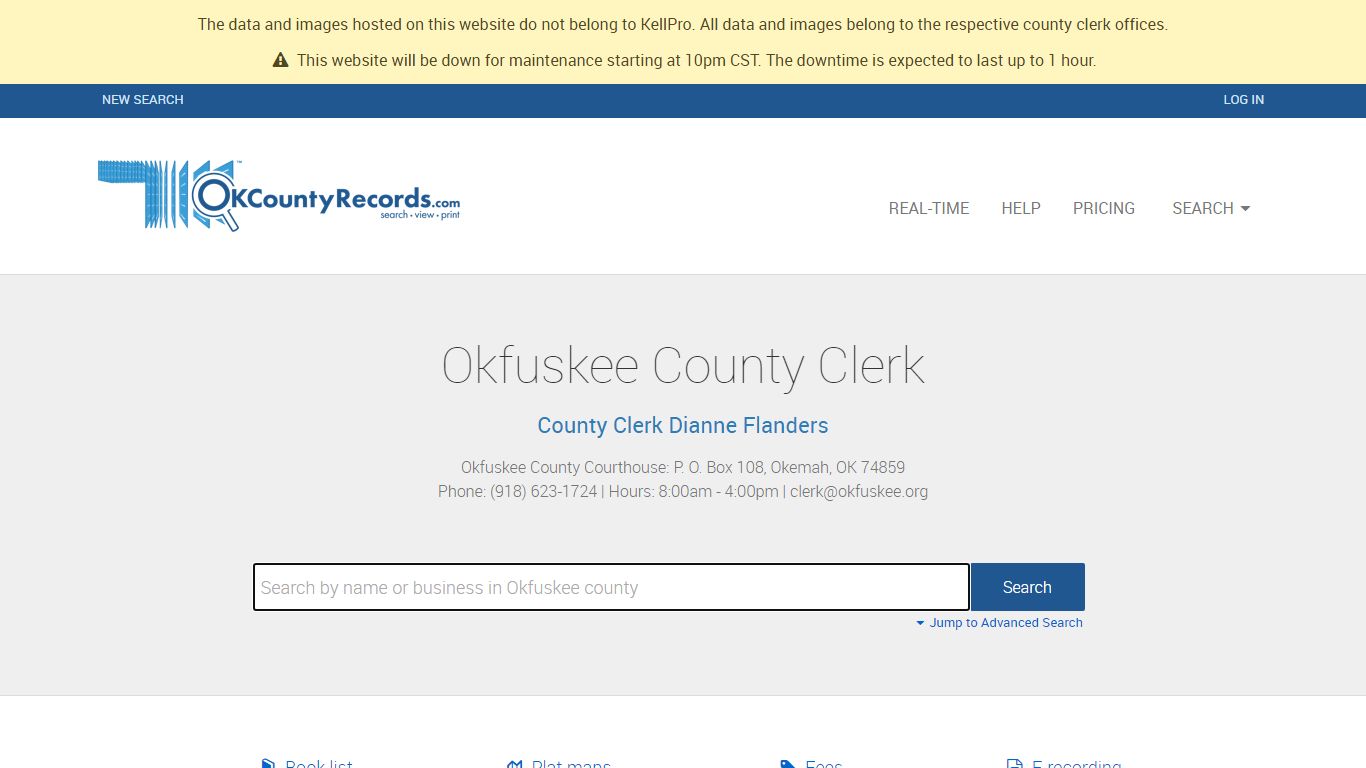 Okfuskee County | OKCountyRecords.com | County Clerk ...