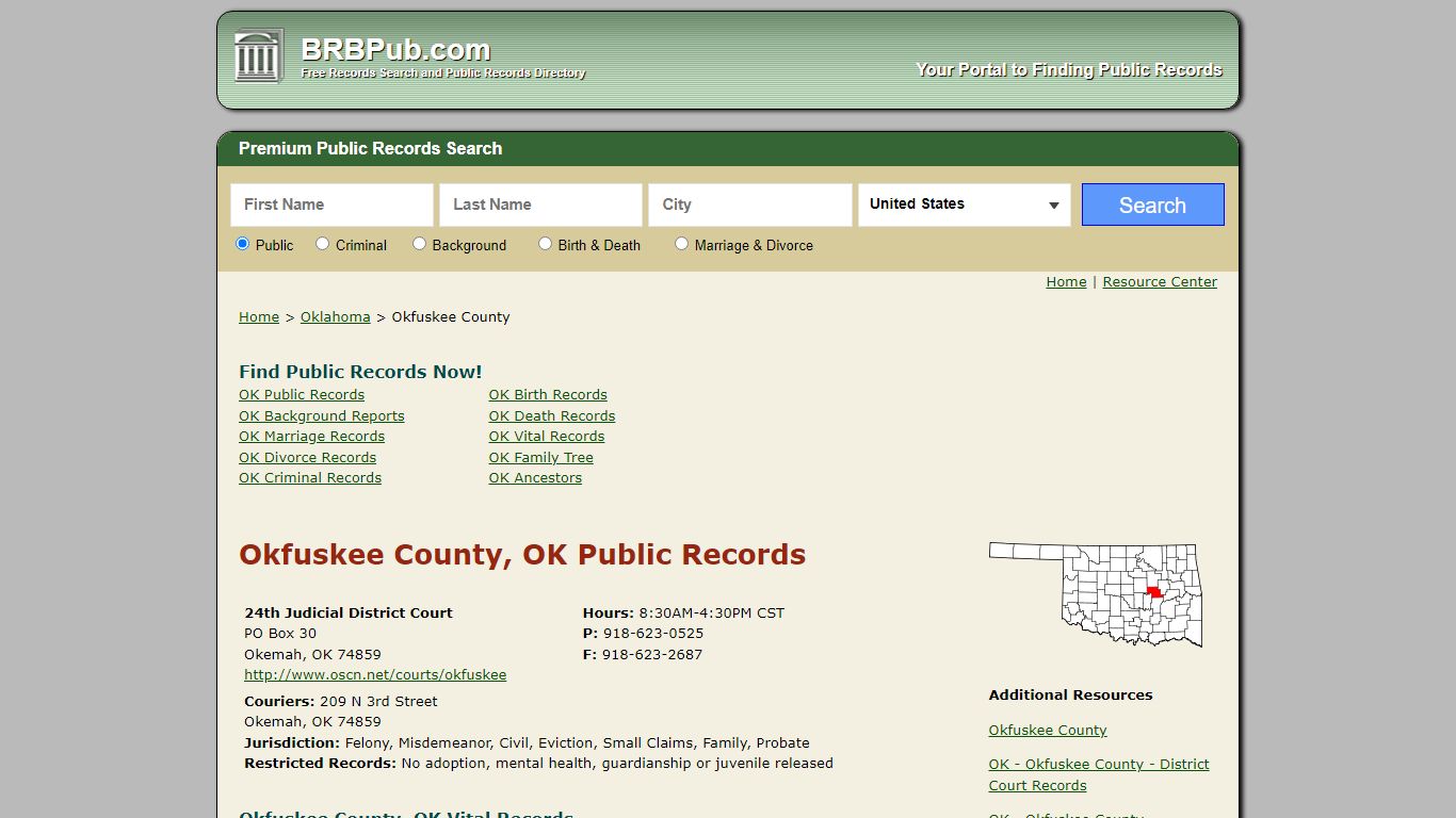 Okfuskee County Public Records | Search Oklahoma ...